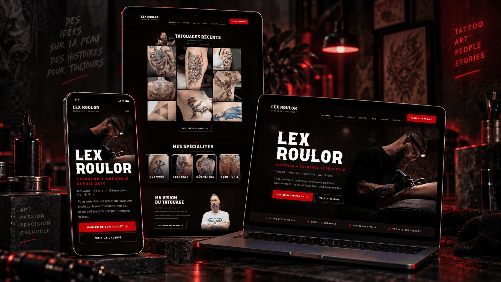 LexRoulor — Site Next.js pour Artiste Tatoueur
