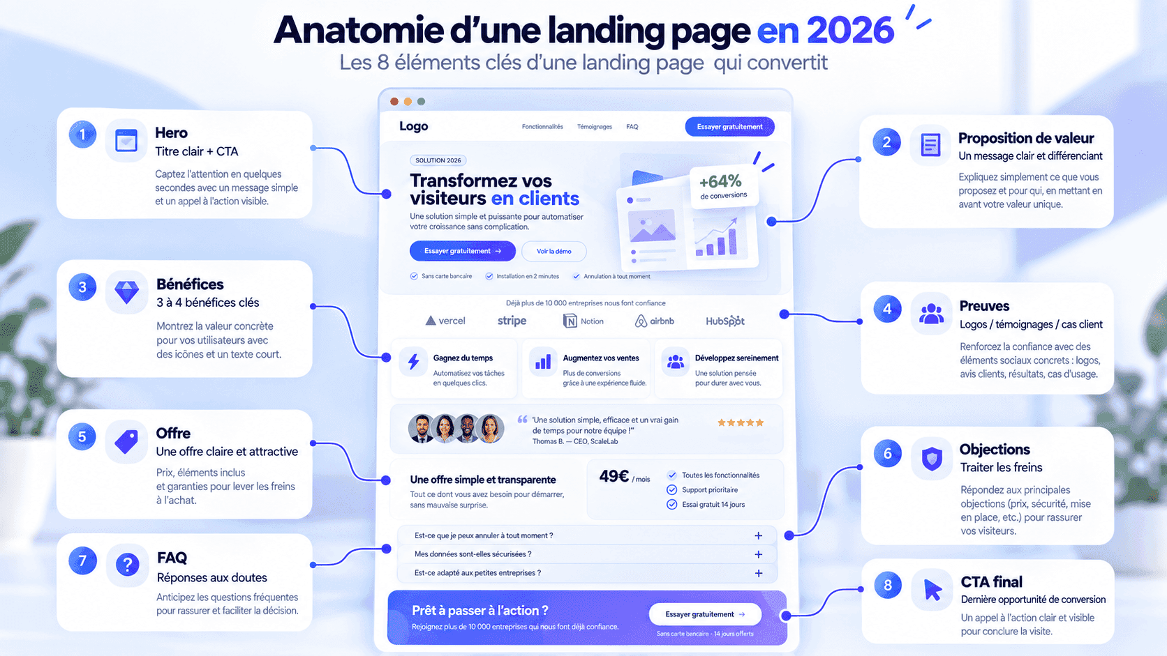 Anatomie d’une landing page performante en 2026