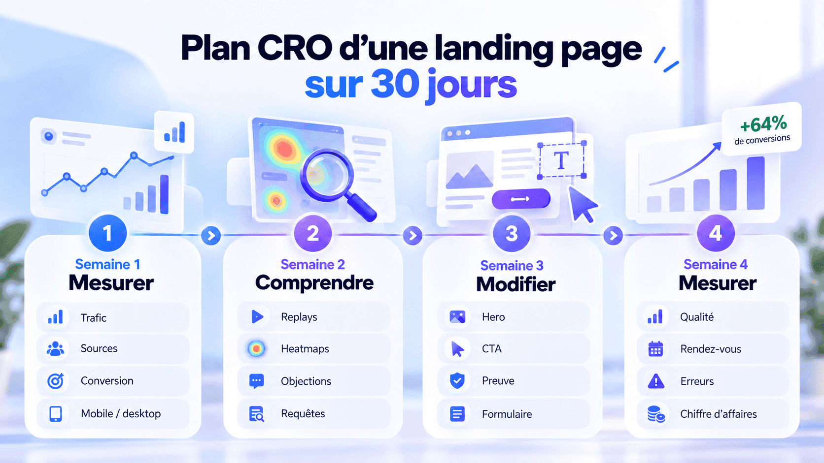 Plan CRO d’une landing page sur 30 jours